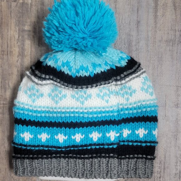 Other - #102 Blue White Grey Toque Hat Beanie